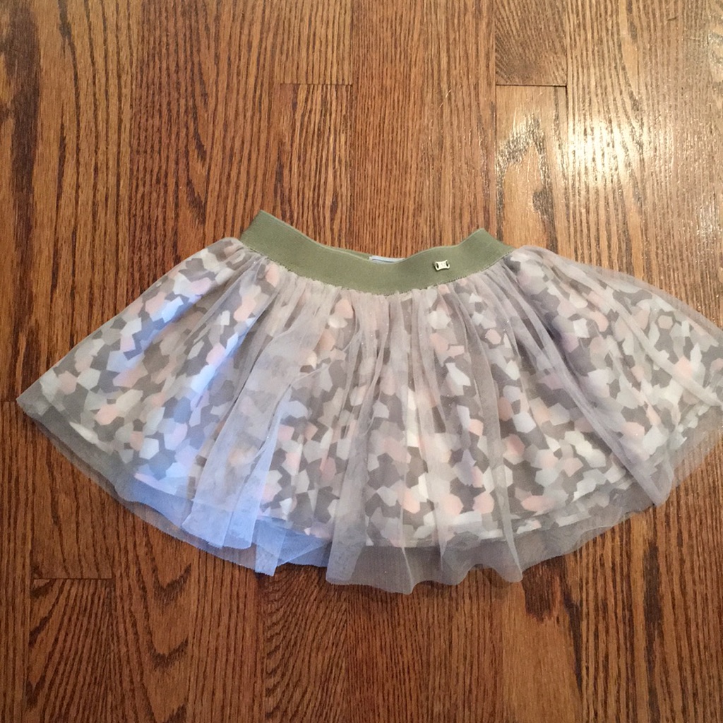 Girls Mayoral Army Print Tulle Skirt Size 2
